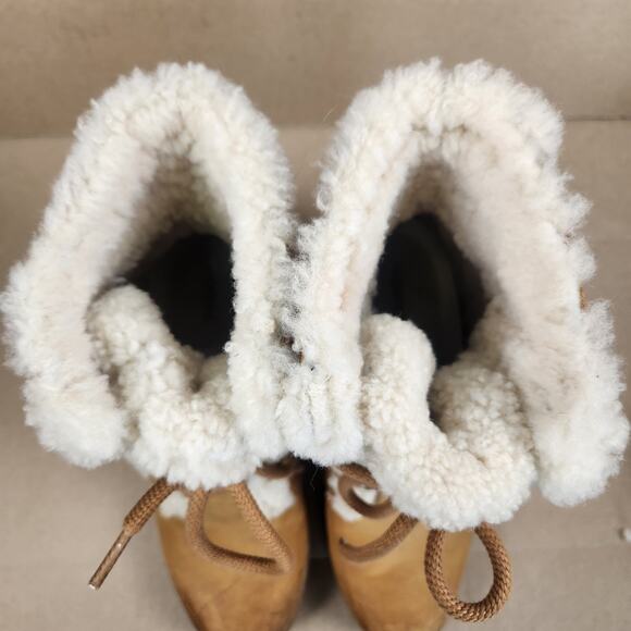 Sorel Women's Joan Of Arctic Wedge II Sherpa Camel Brown Boot Size 9.5 (EU 40.5) - Picture 4 of 13